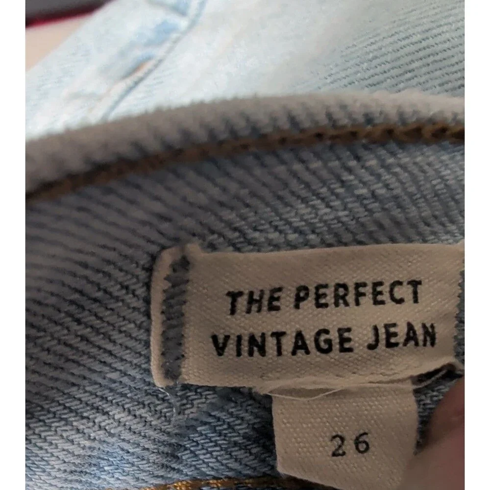 Madewell The Perfect Vintage Jean in Ellicott Wash Light Wash Blue Women's Sz 26 - Picture 8 of 12